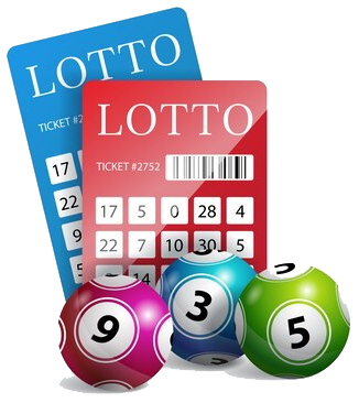 Lottery tickets with balls. Gambling, bingo, chance. Luck concept.